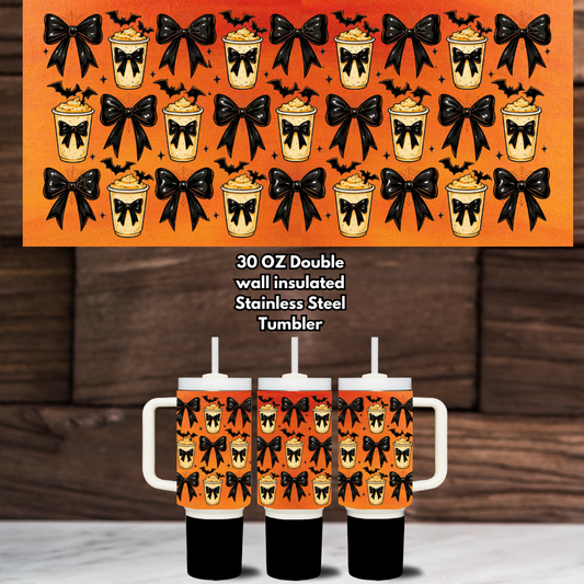 Spooky Chic Orange Halloween Tumbler Collection – 30oz Stainless Steel