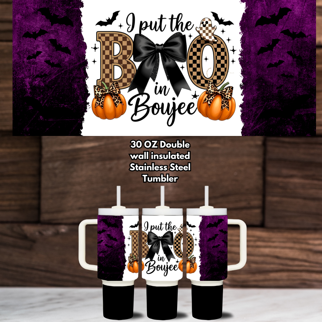 Boujee BOO Halloween 30oz Stainless Steel Tumblers with Handle