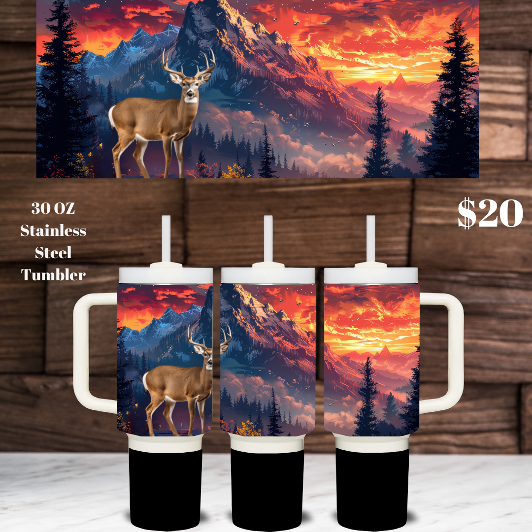 Sunset Ridge Handled Stainless Steel Tumblers