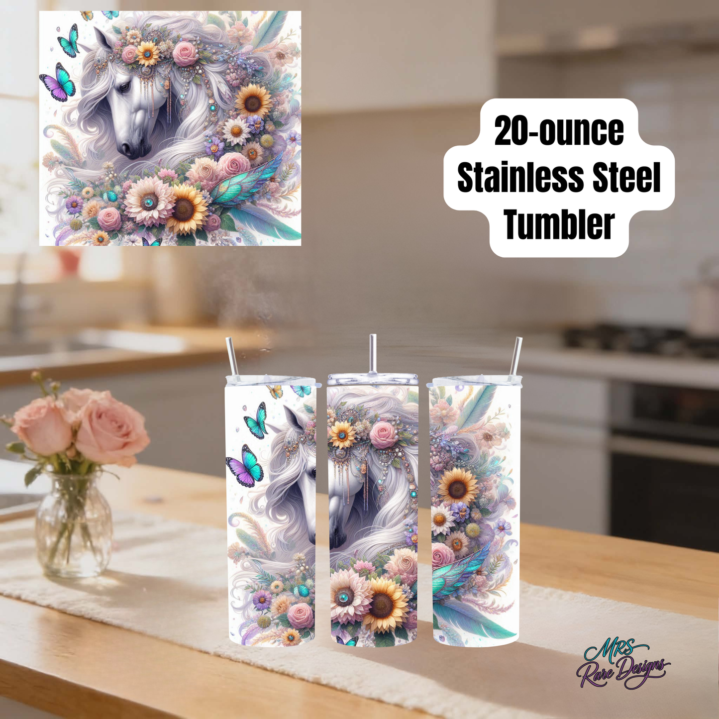 Enchanted Horse 20oz Stainless Steel Tumbler Collection