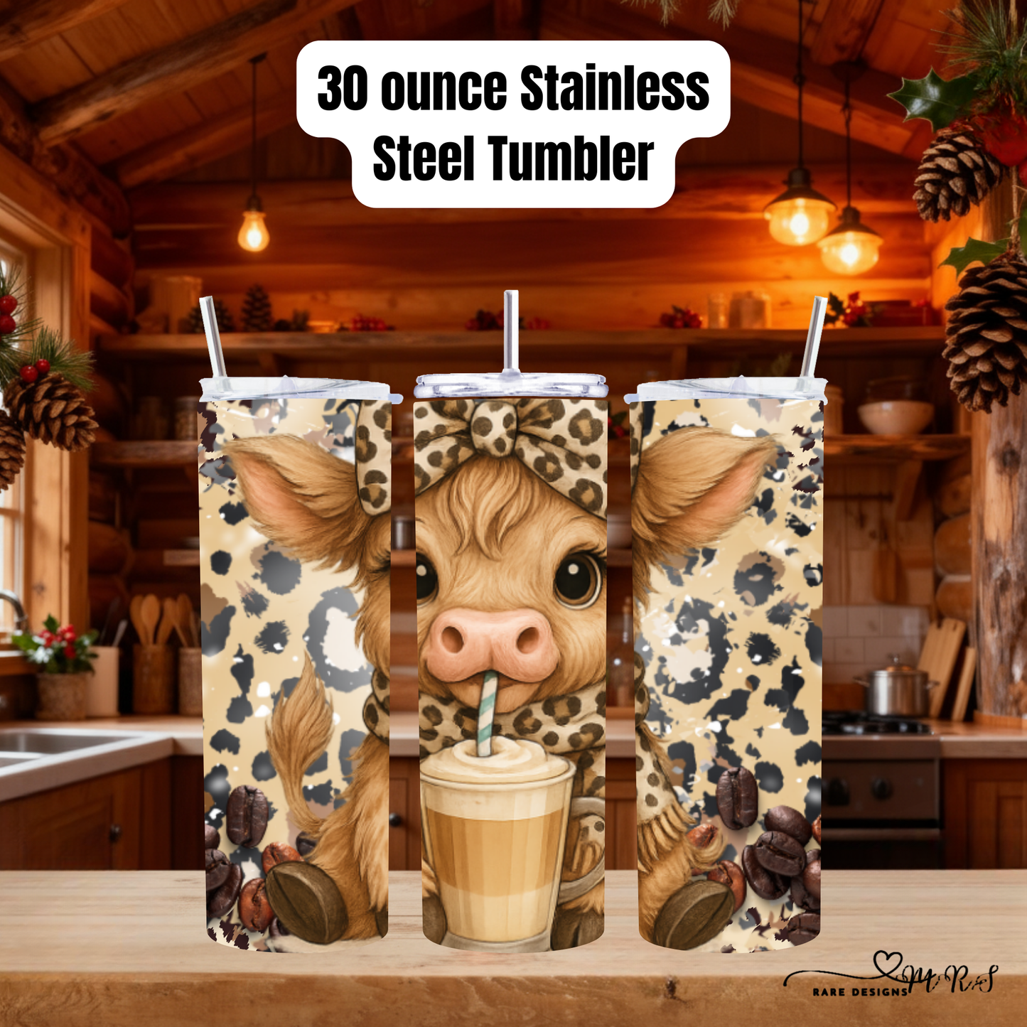 Highland Cow Coffee Lover 30oz Stainless Steel Tumblers