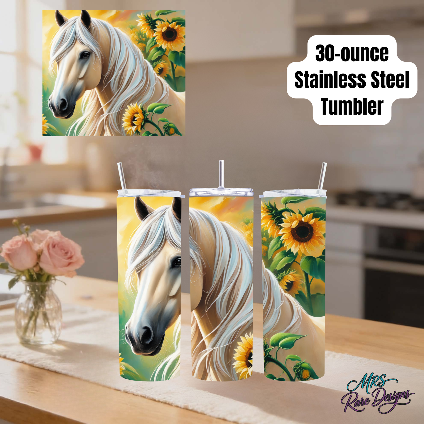 Enchanted Equestrian Collection – 30oz Stainless Steel Horse Tumblers
