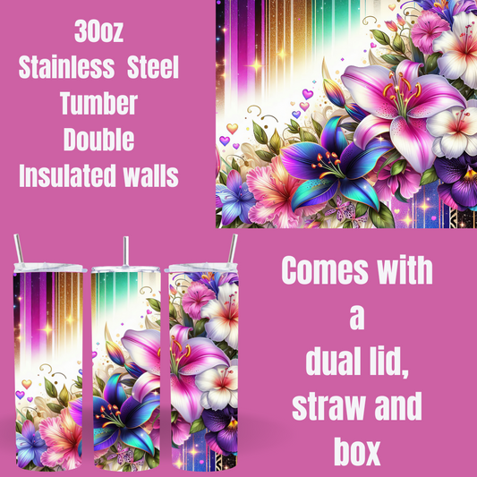 Bloom Burst 30oz Stainless Steel Tumbler