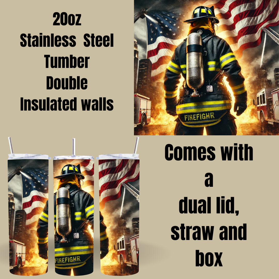 🔥 Heroes in Action Tumbler Collection – 20oz Stainless Steel 🔥