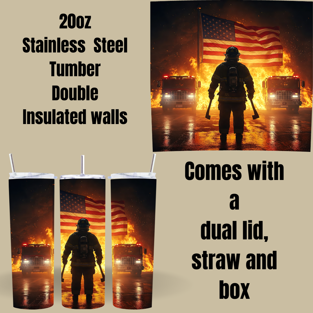 🔥 Heroes in Action Tumbler Collection – 20oz Stainless Steel 🔥