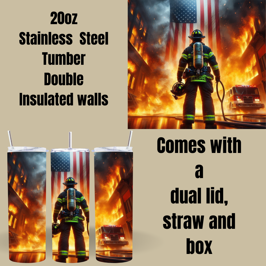 🔥 Heroes in Action Tumbler Collection – 20oz Stainless Steel 🔥