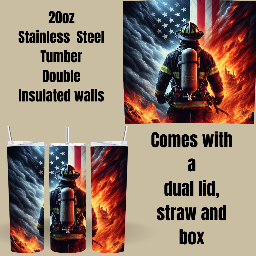 🔥 Heroes in Action Tumbler Collection – 20oz Stainless Steel 🔥
