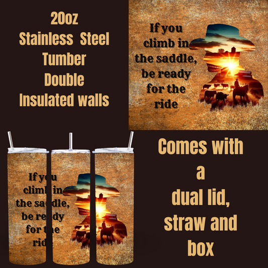 Saddle Up Sunset 20oz Tumblers