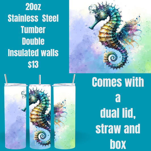 Seahorse Enchantment Slim Tumblers