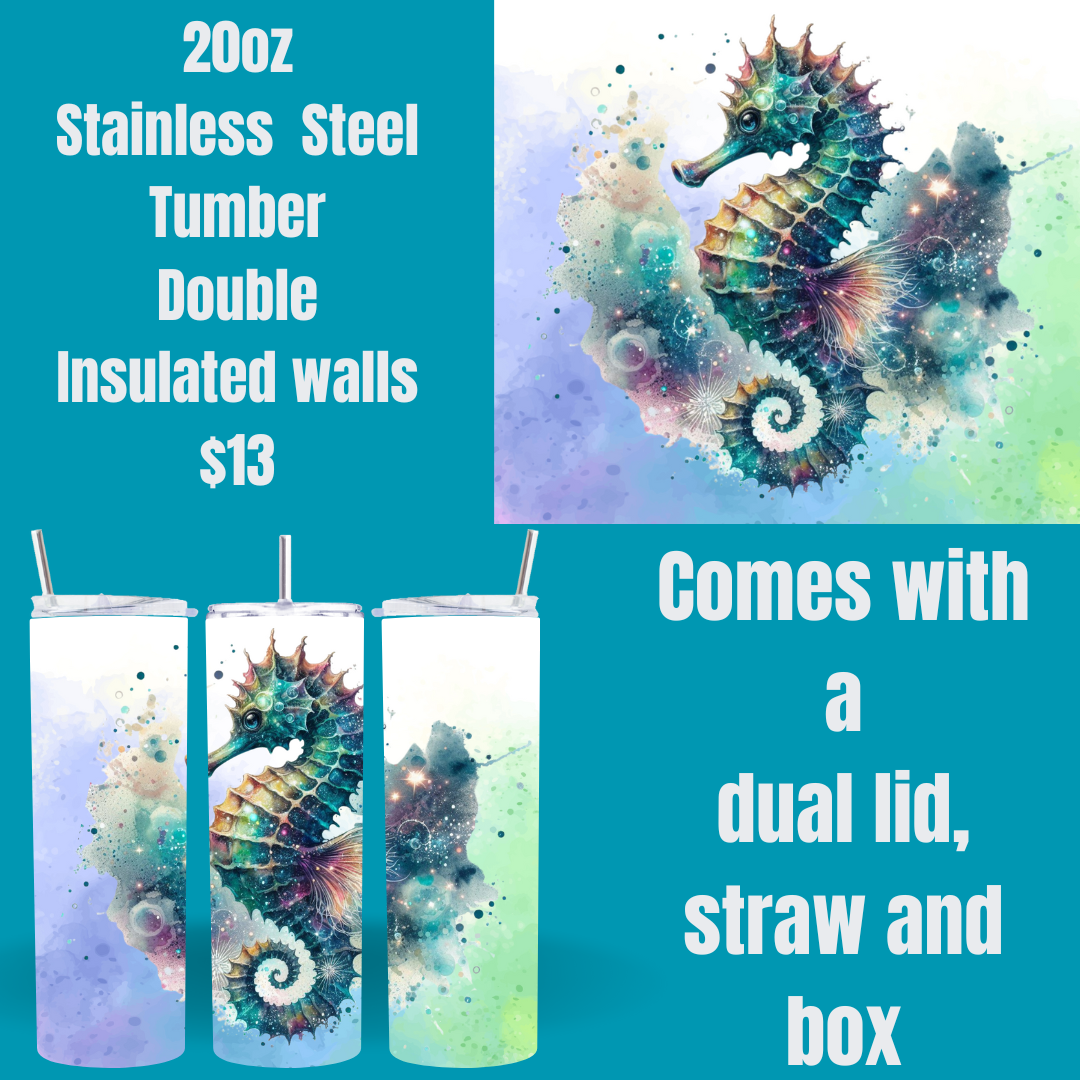 Seahorse Enchantment Slim Tumblers