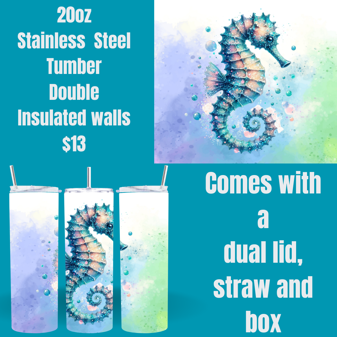 Seahorse Enchantment Slim Tumblers