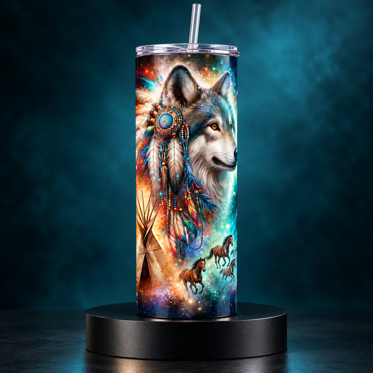 Wild Spirit Wolf 20-Ounce Stainless Steel Tumbler