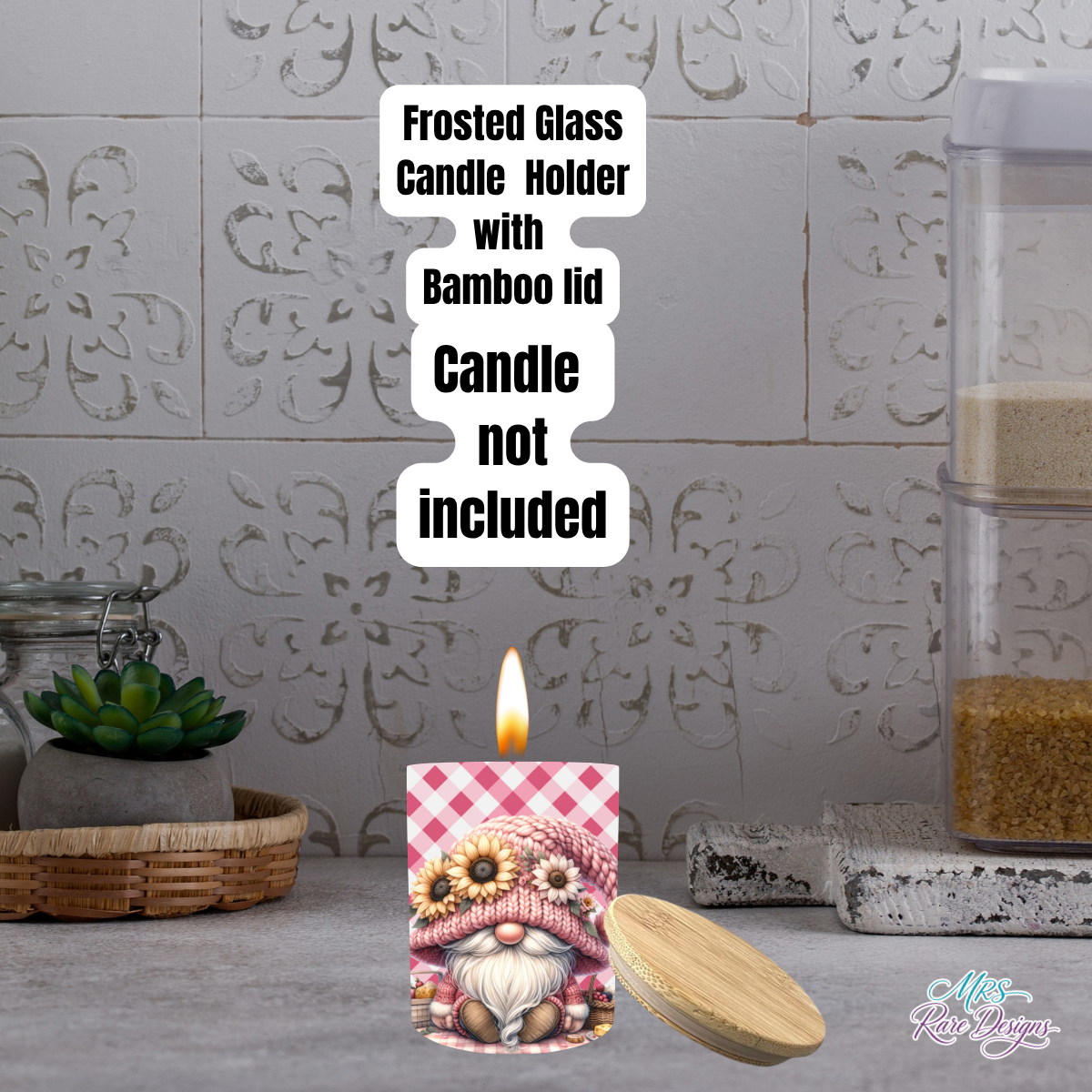Pink Gingham Gnome Cottage Kitchen Gift Set (Individual or Full Bundle)