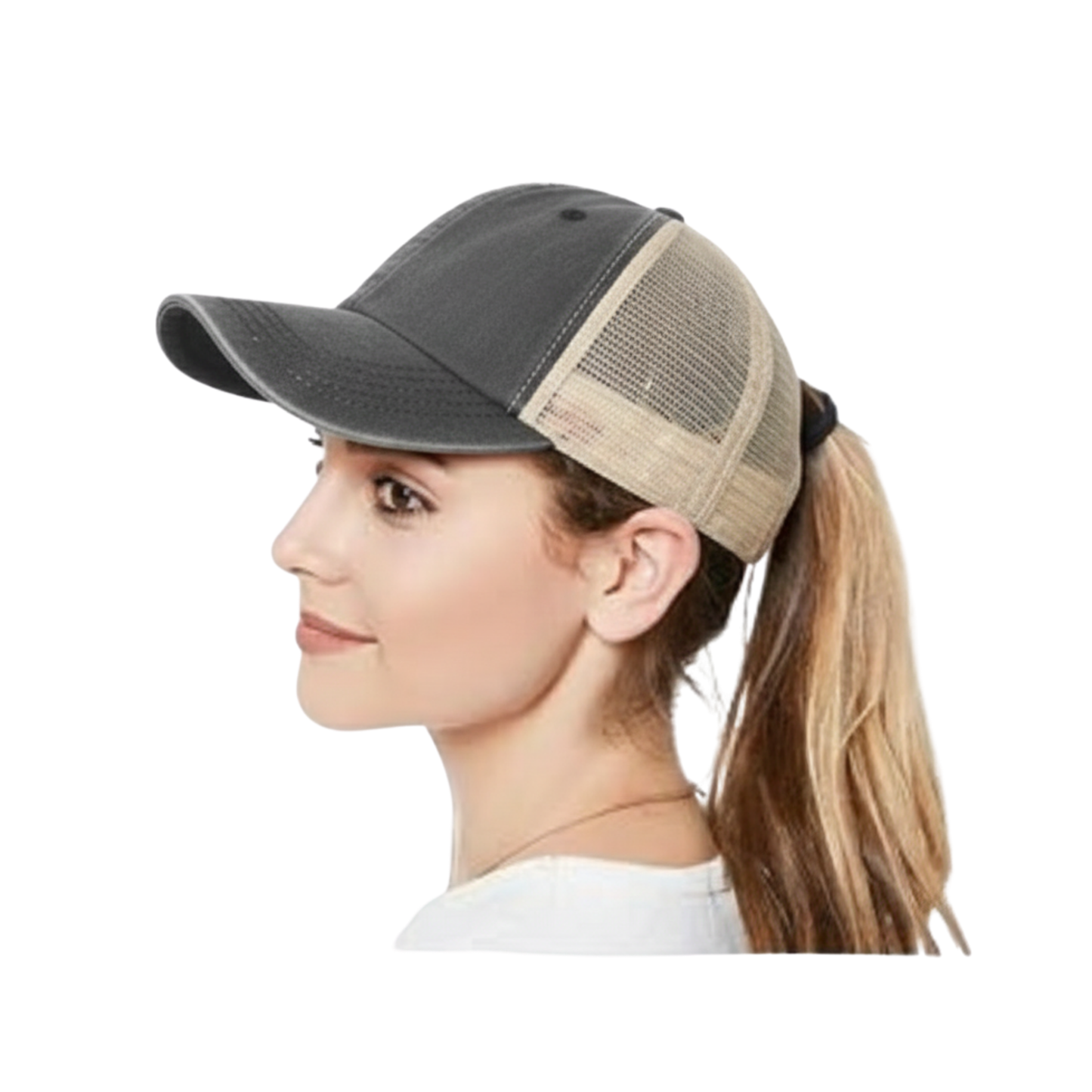 Vintage Dragonfly DTF Washed Trucker Hat – Distressed Mesh Back Baseball Cap for Men & Women (80% Polyester / 20% Cotton)