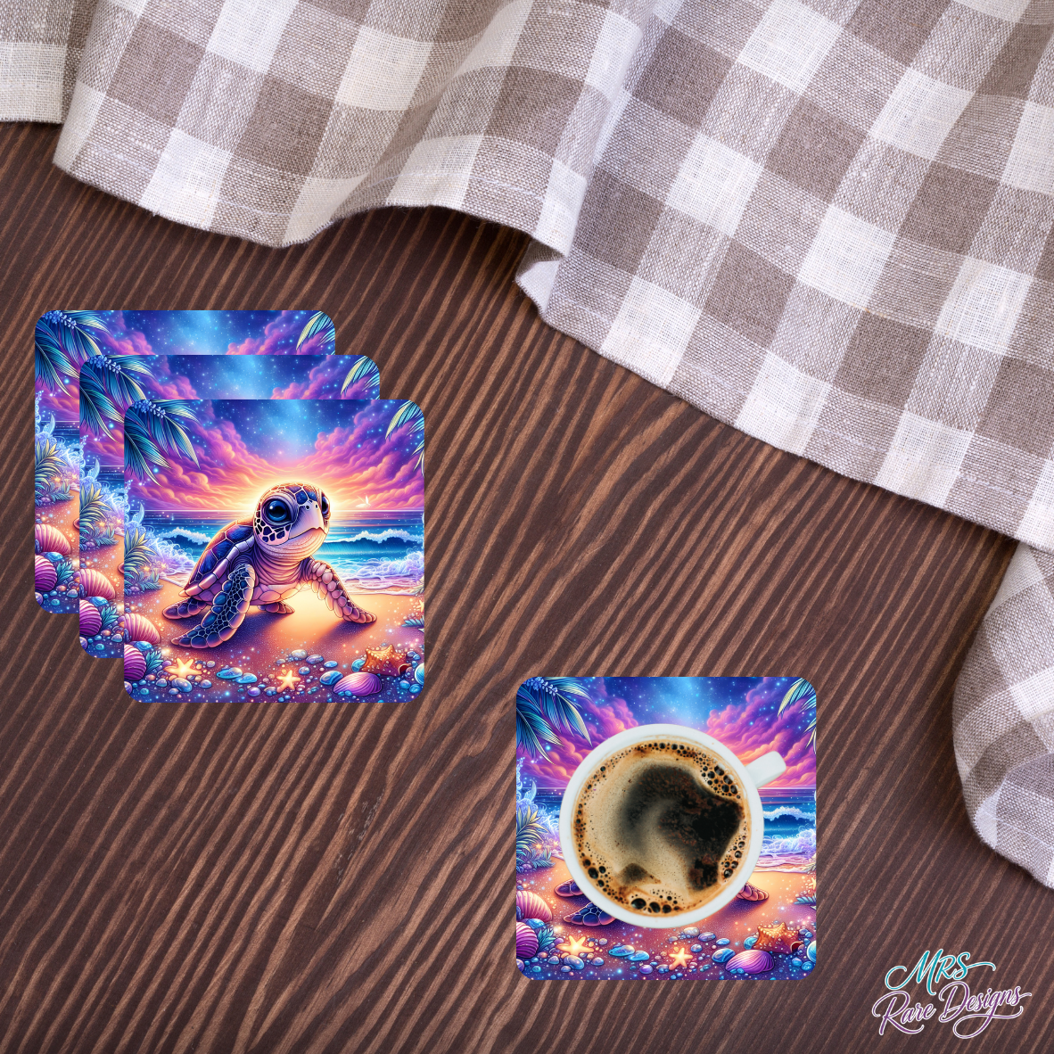 Starlight Hatchling Glass Coasters