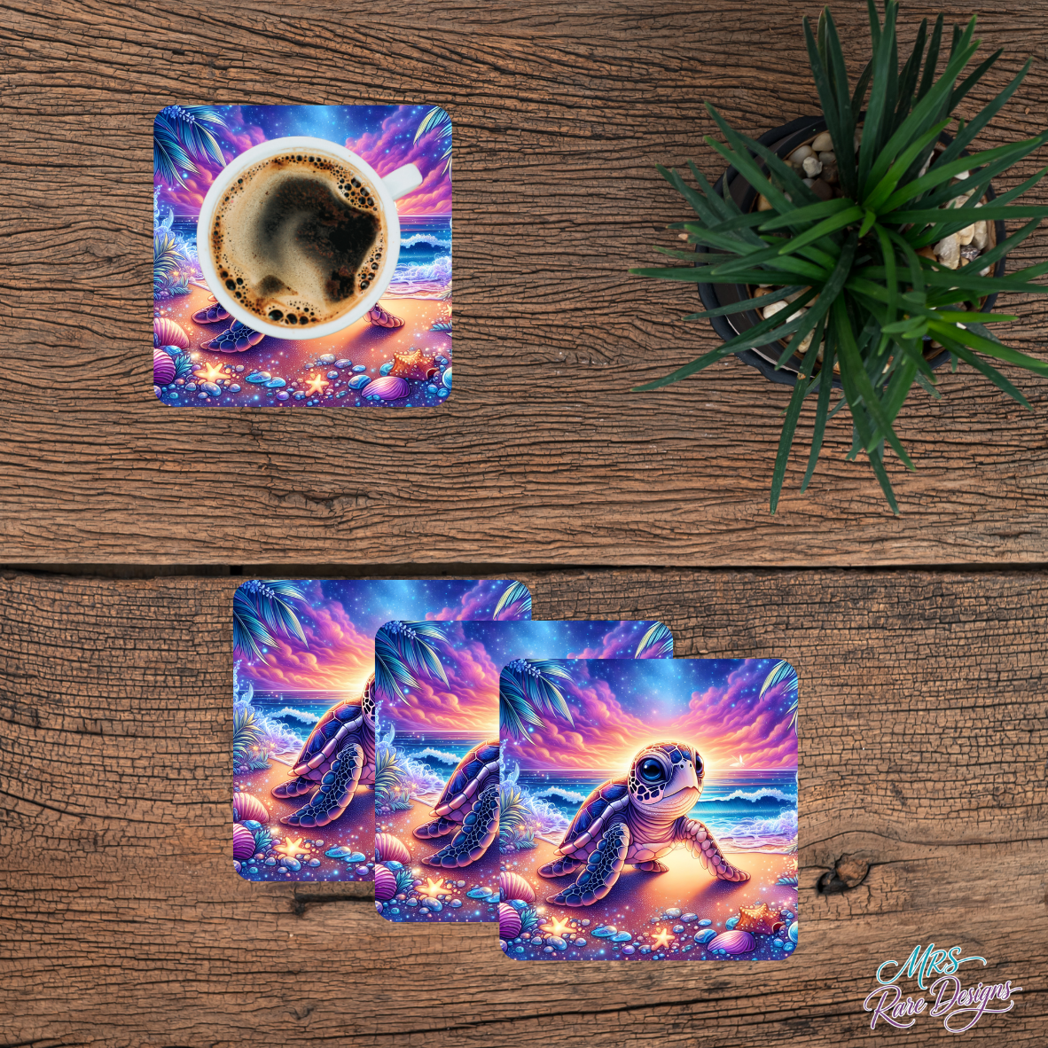 Starlight Hatchling Glass Coasters