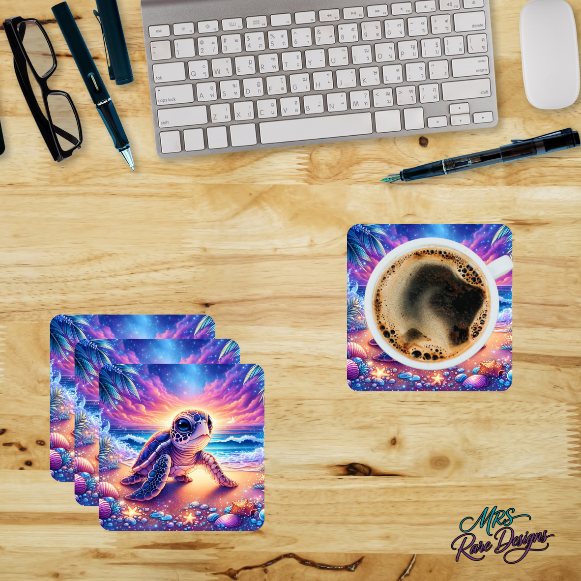 Starlight Hatchling Glass Coasters