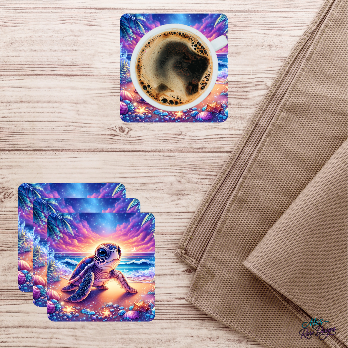 Starlight Hatchling Glass Coasters