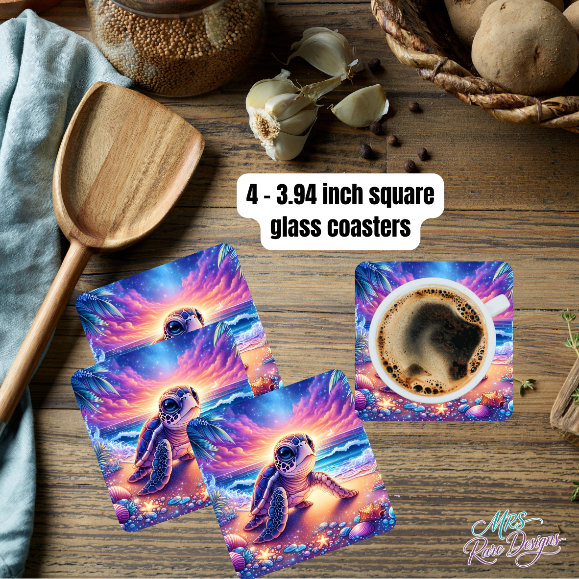 Starlight Hatchling Glass Coasters