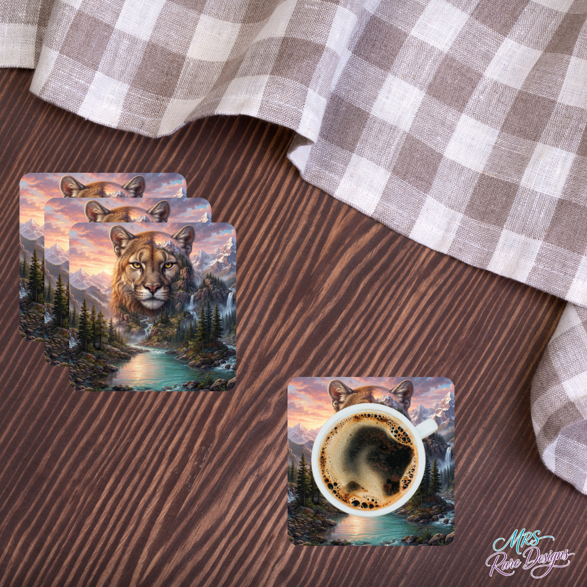 "Wild Ridge" Glass Coaster Set
