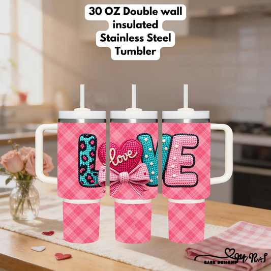 LOVE Edition 30oz Double-Wall Stainless Steel Tumblers – Valentine’s Collection