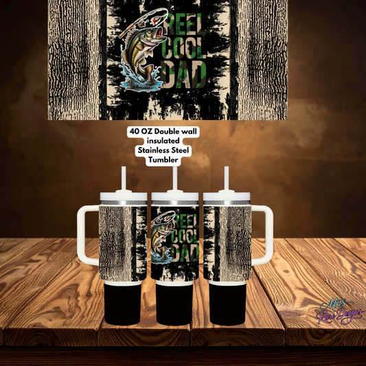 Reel Cool Dad 40 oz Stainless Steel Tumbler