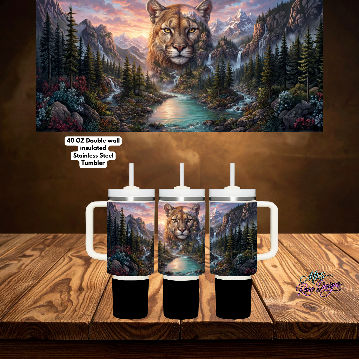 "Mountain Spirit" Cougar Tumbler
