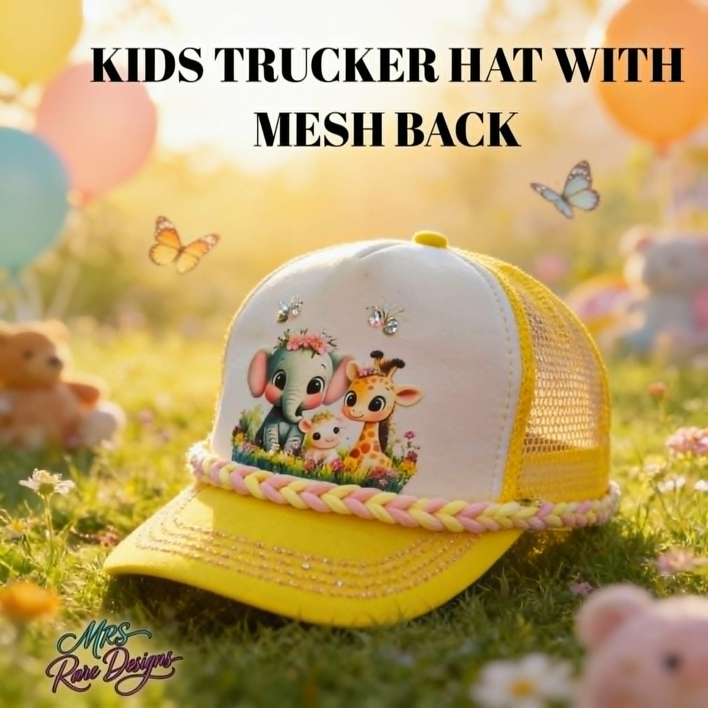 The Safari Sunshine Kids Trucker Hat "Little Wild One" Collection