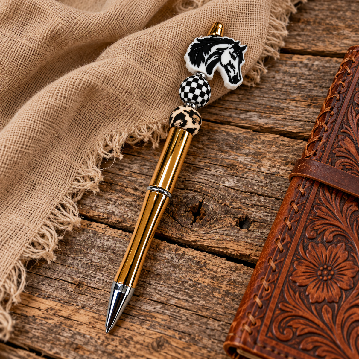 Wild & Wonderful Horse Beaded Pen