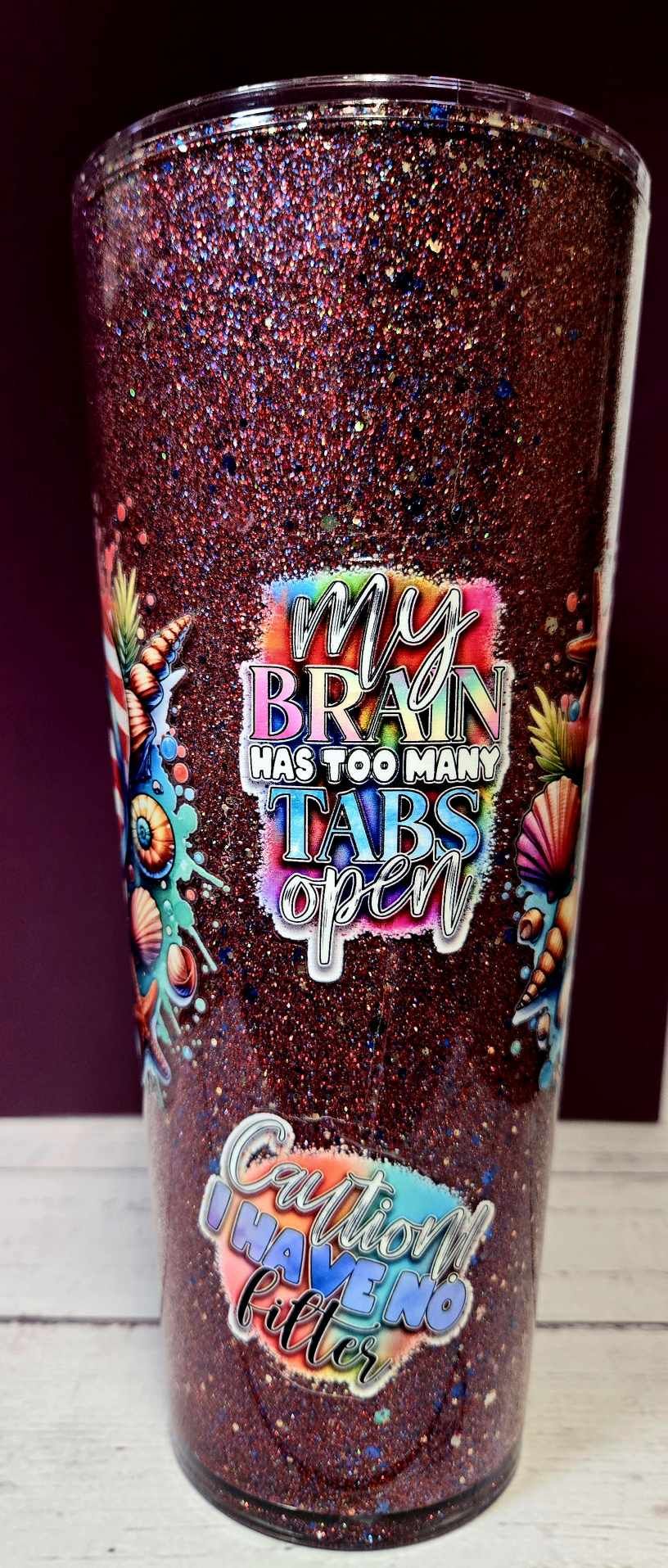 Cheeky Charm Glitter Tumbler