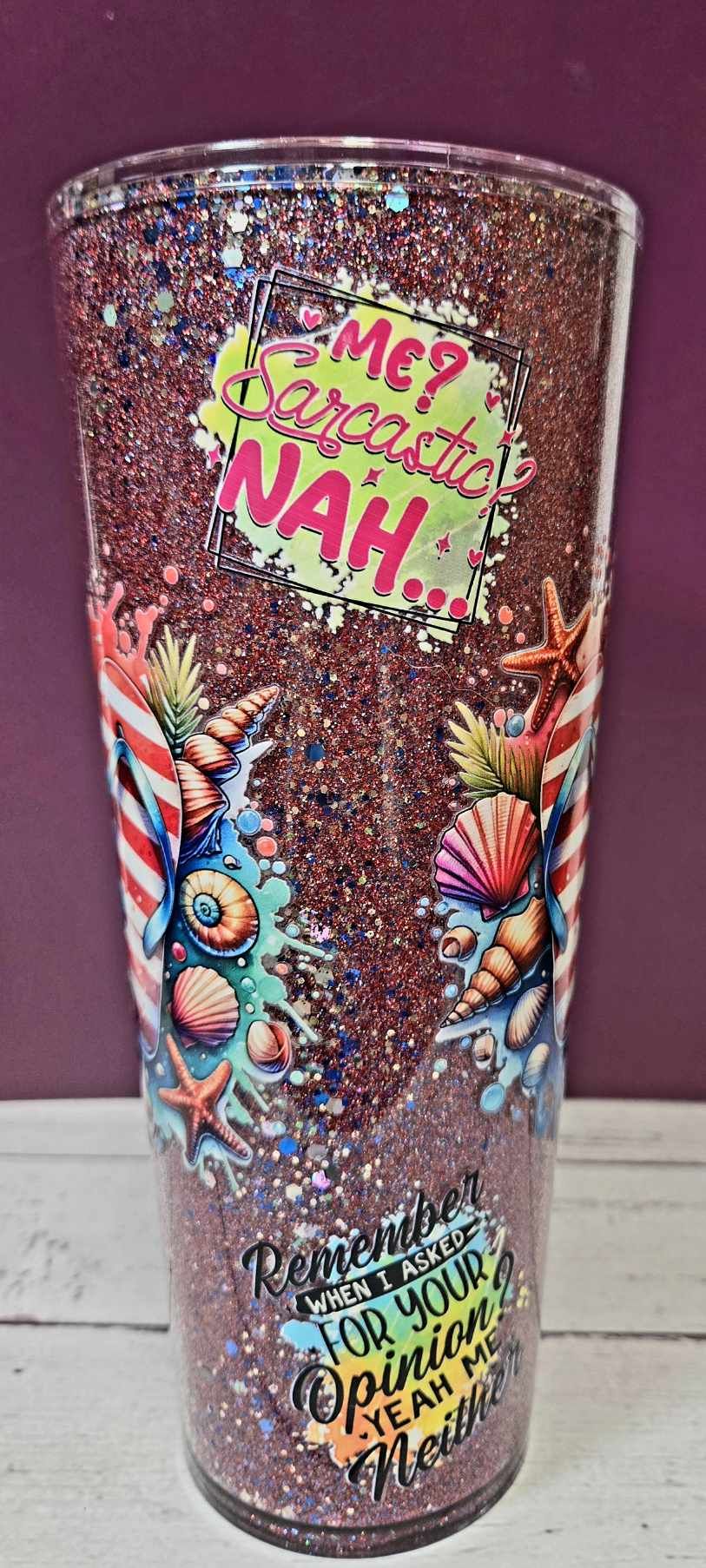 Cheeky Charm Glitter Tumbler