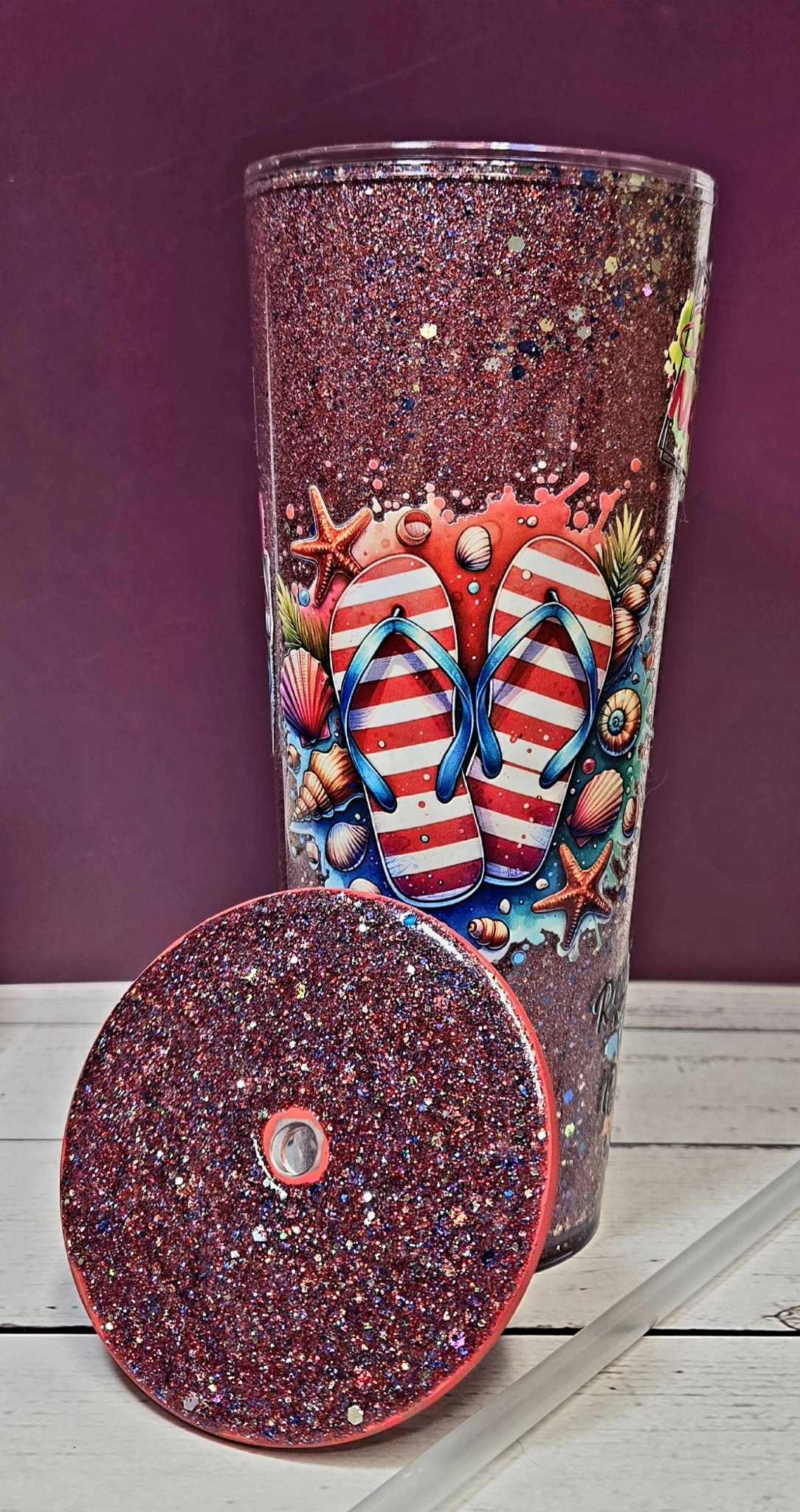 Cheeky Charm Glitter Tumbler