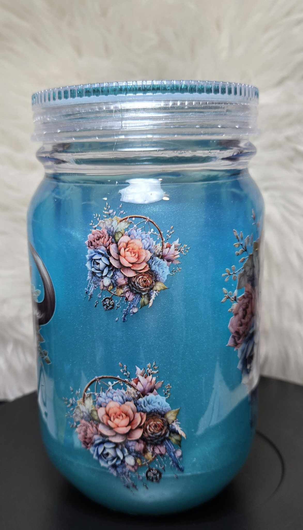 Enchanted Bloom Skull Snowglobe Tumbler