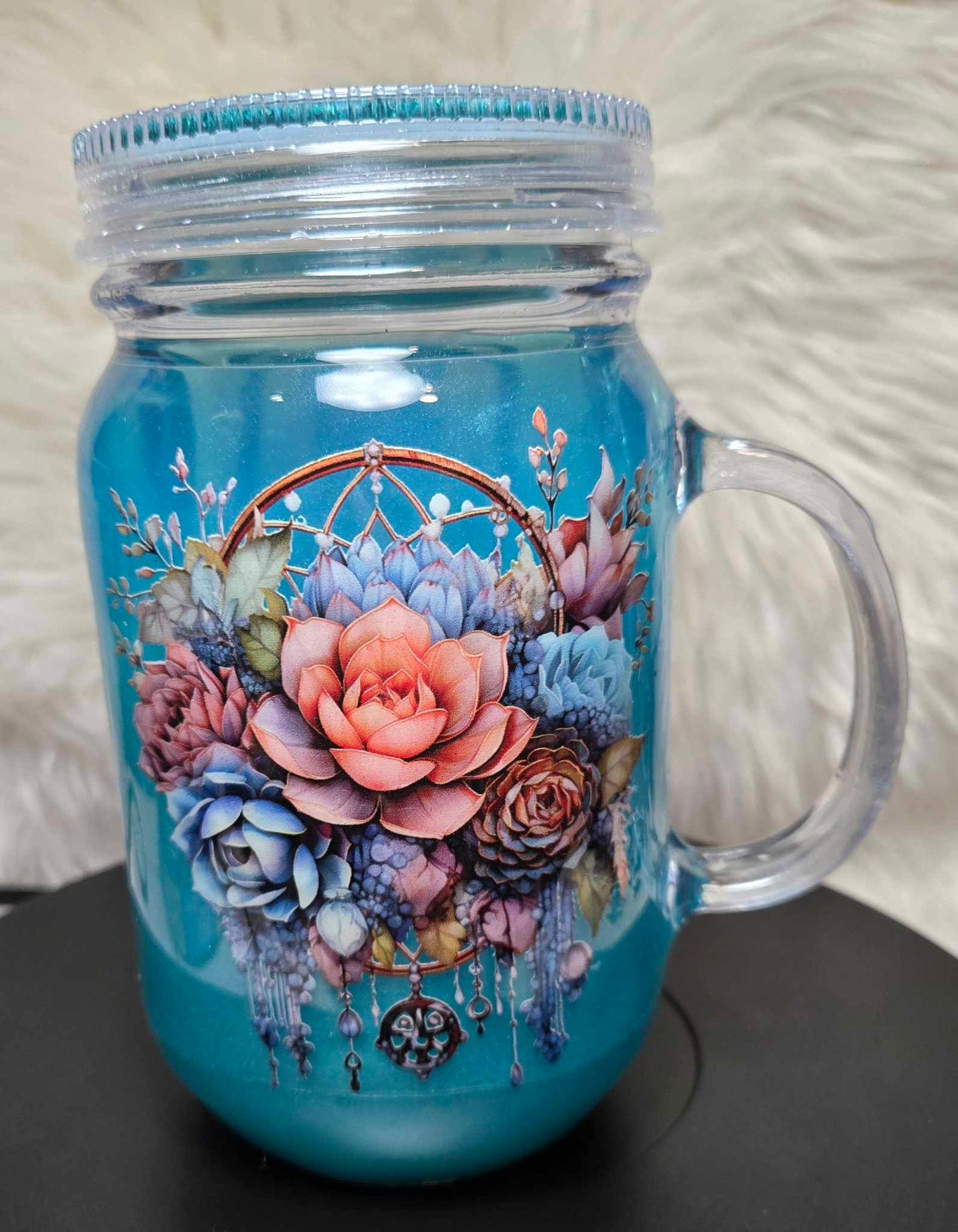 Enchanted Bloom Skull Snowglobe Tumbler