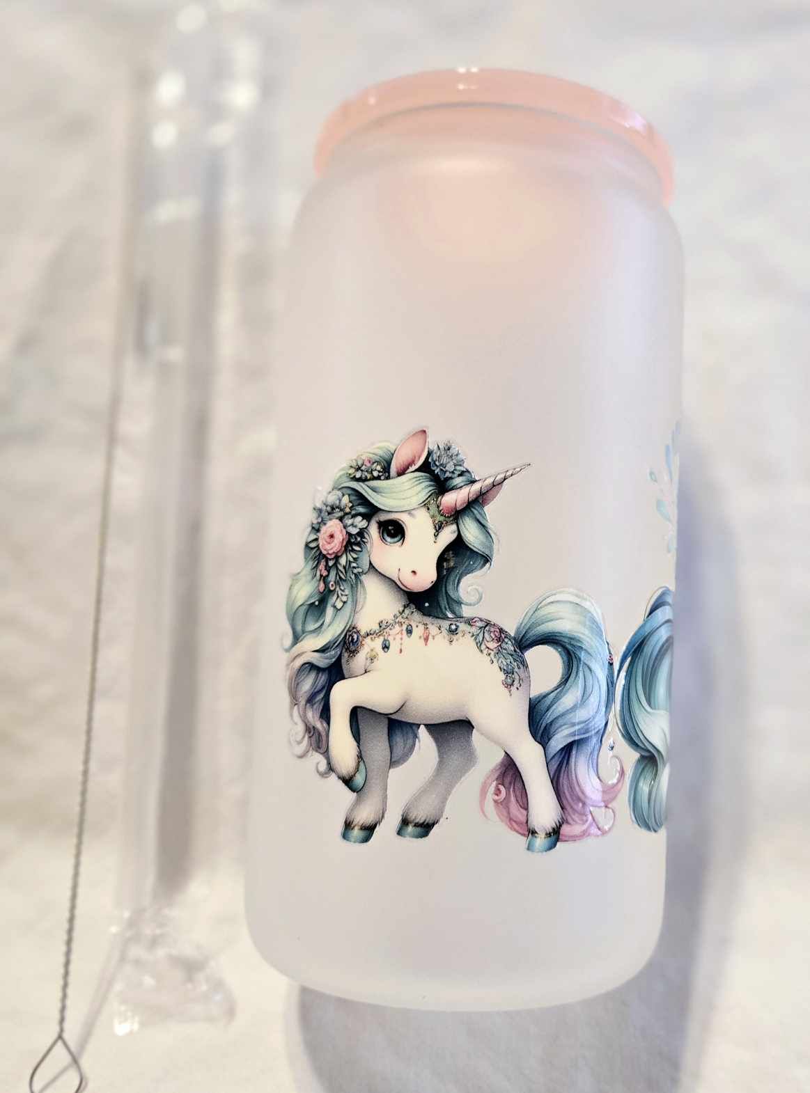 Coral Dreams Unicorn Frosted Tumblers