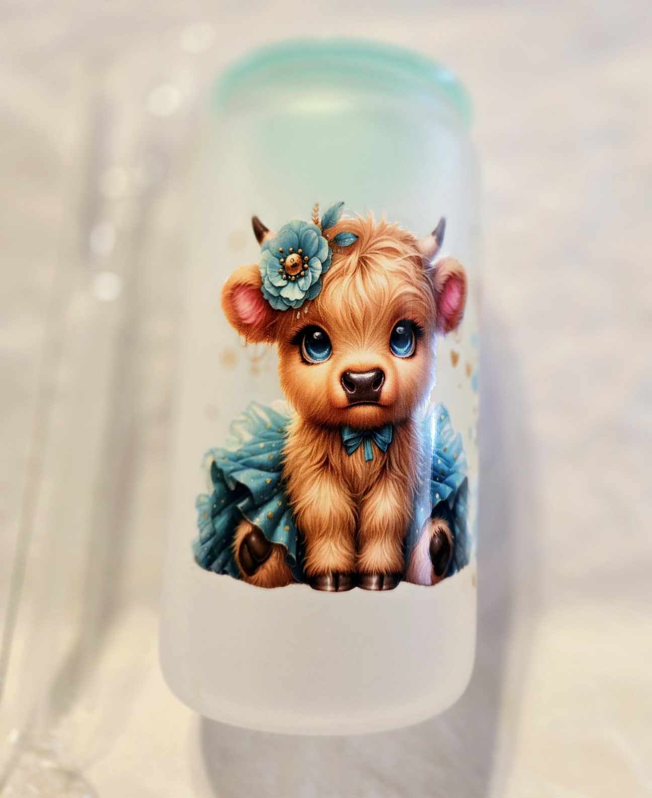 Turquoise Blossom Calf Frosted Tumblers