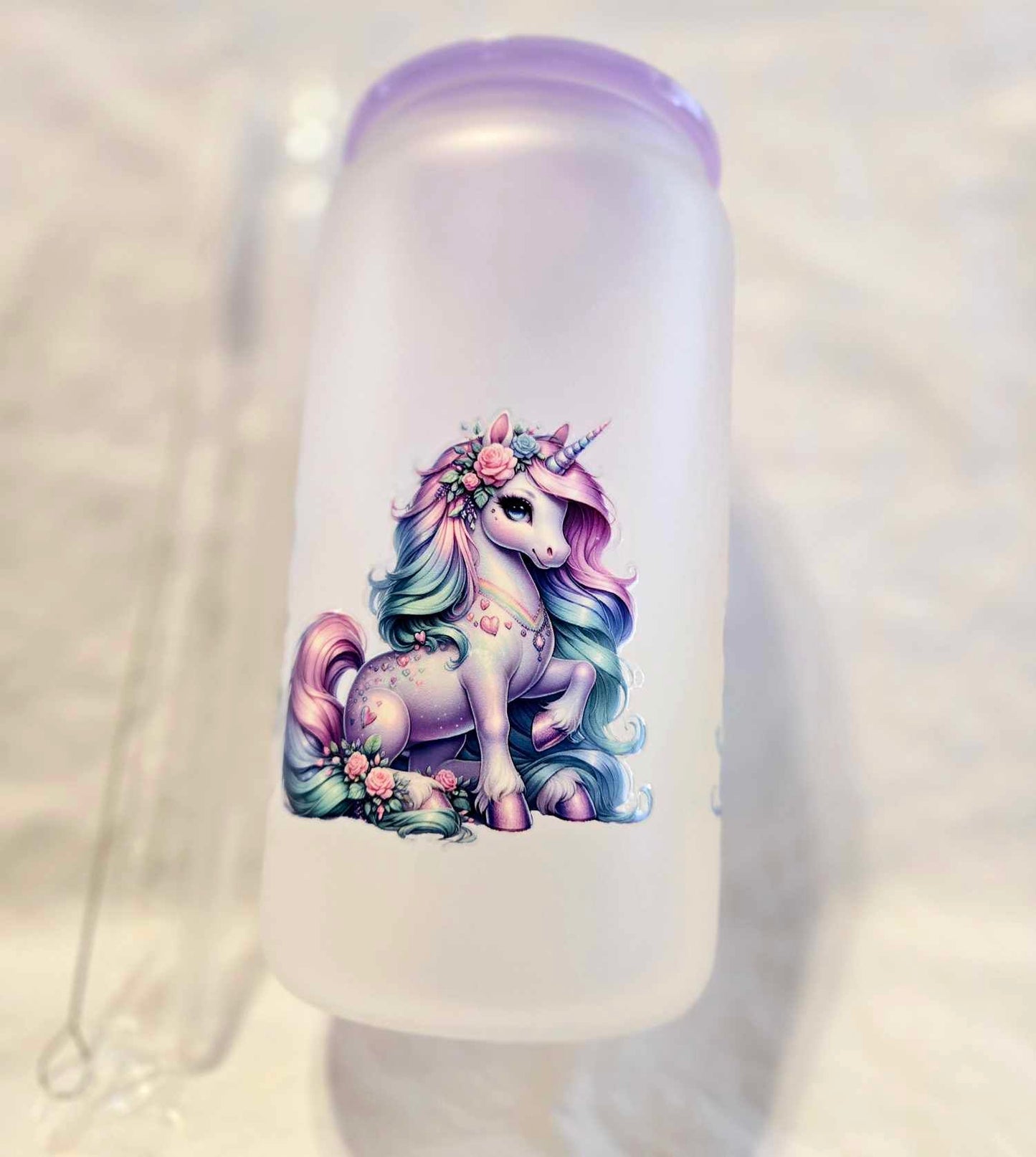 Enchanted Unicorn Garden Frosted Tumblers