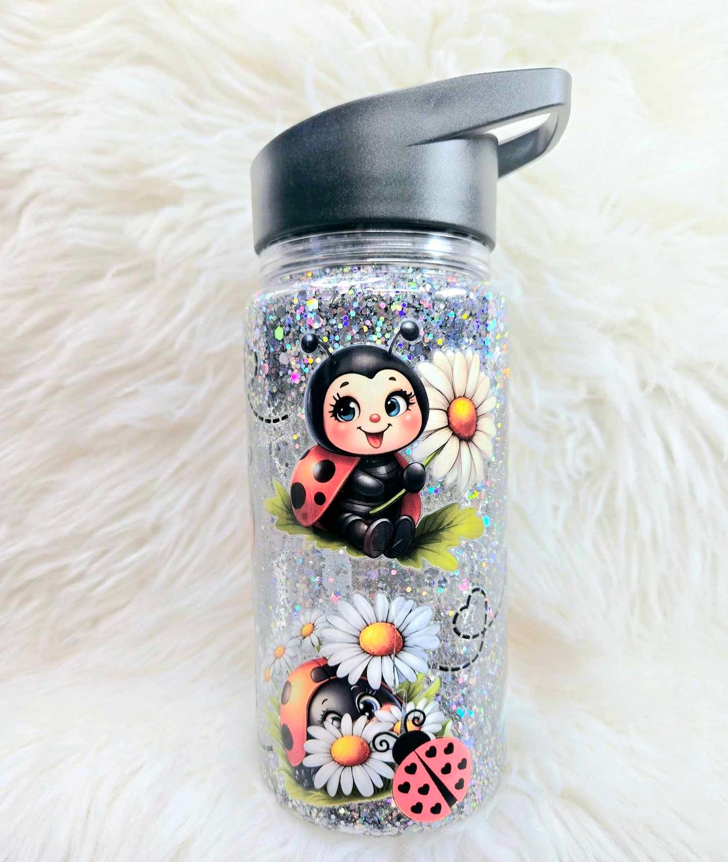 Ladybug Meadow Snow Globe Tumbler