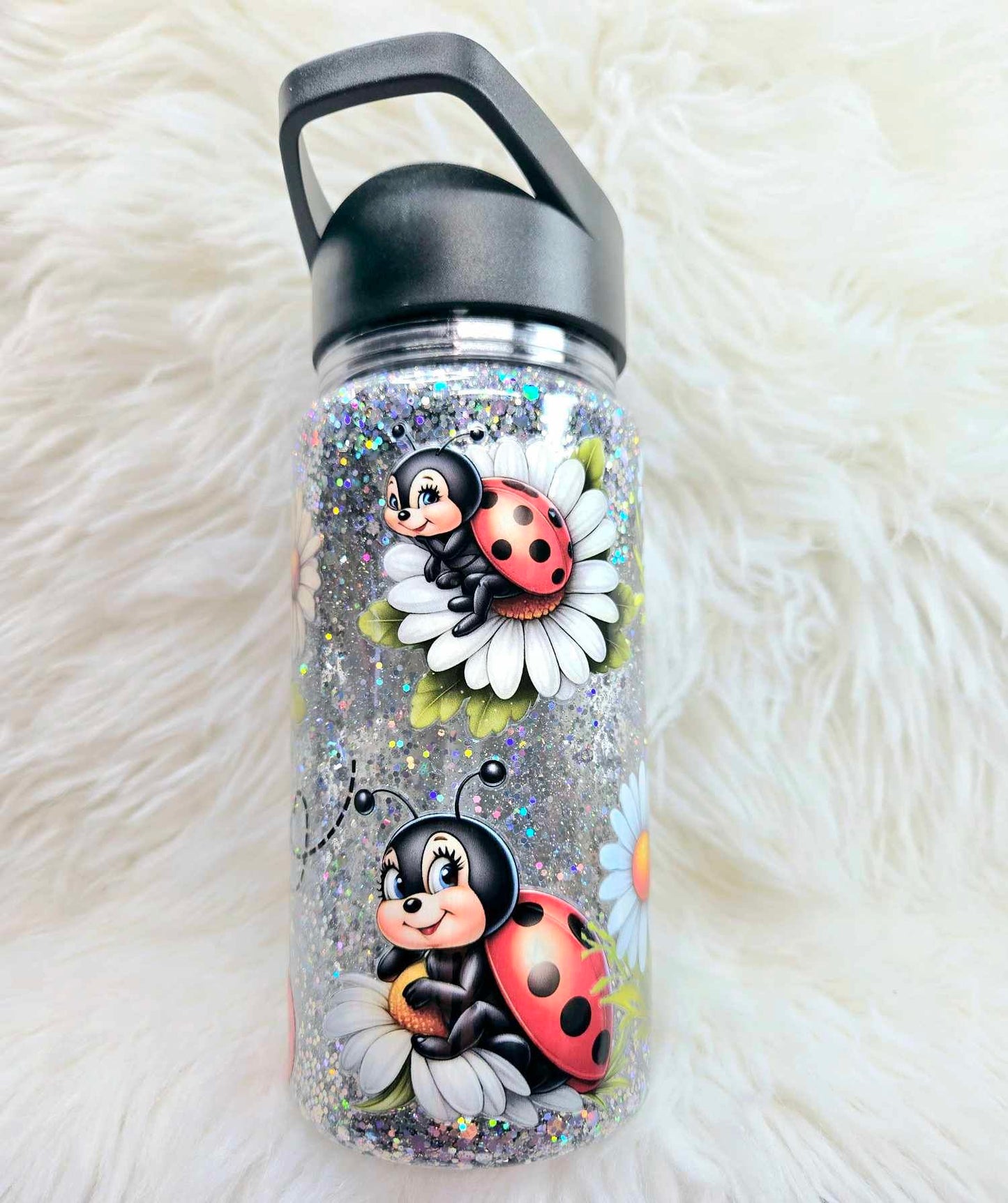 Ladybug Meadow Snow Globe Tumbler