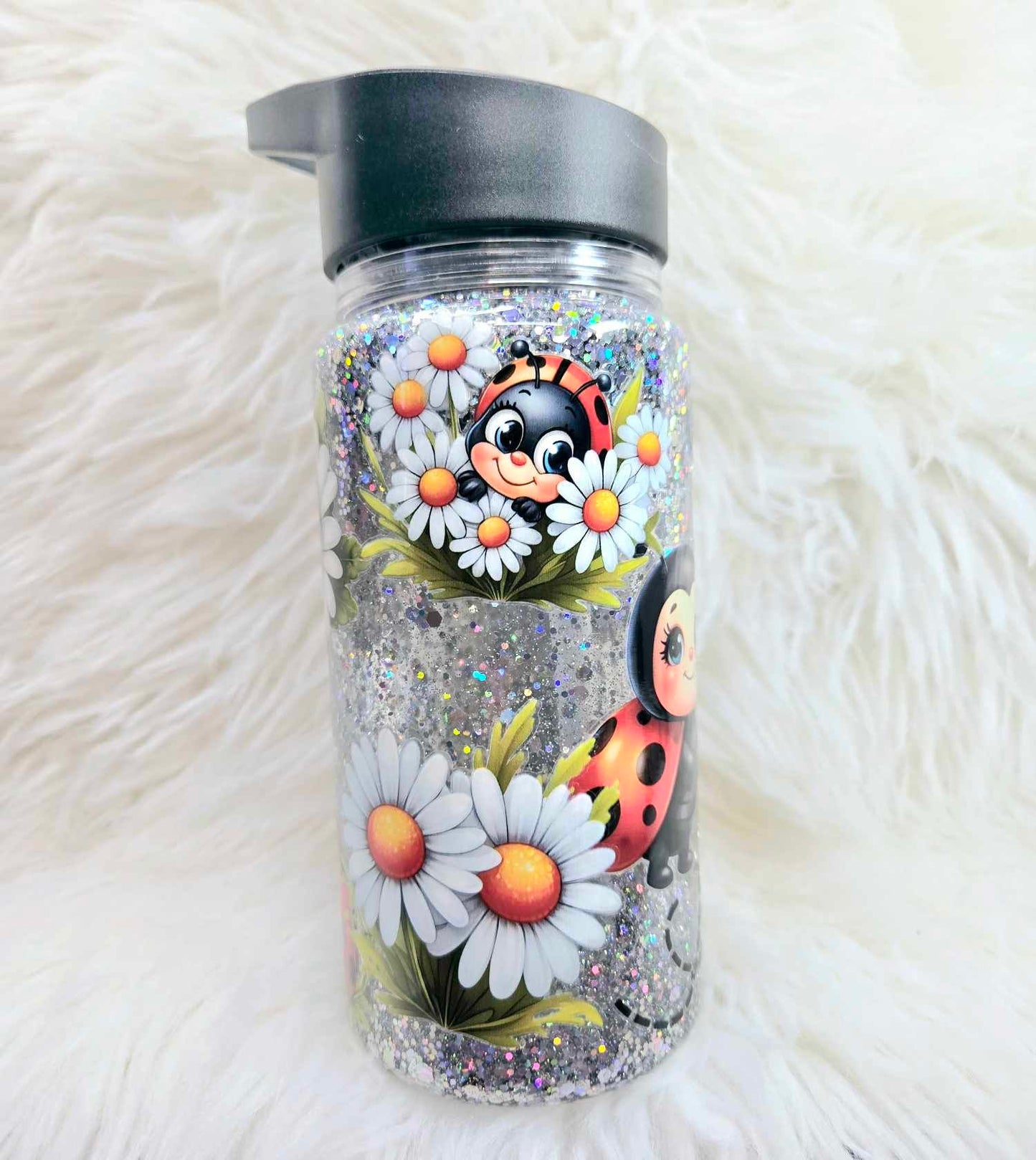 Ladybug Meadow Snow Globe Tumbler