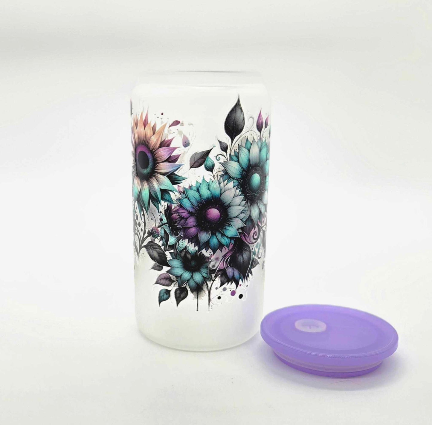 Mystic Bloom Sunflower Glass Tumbler
