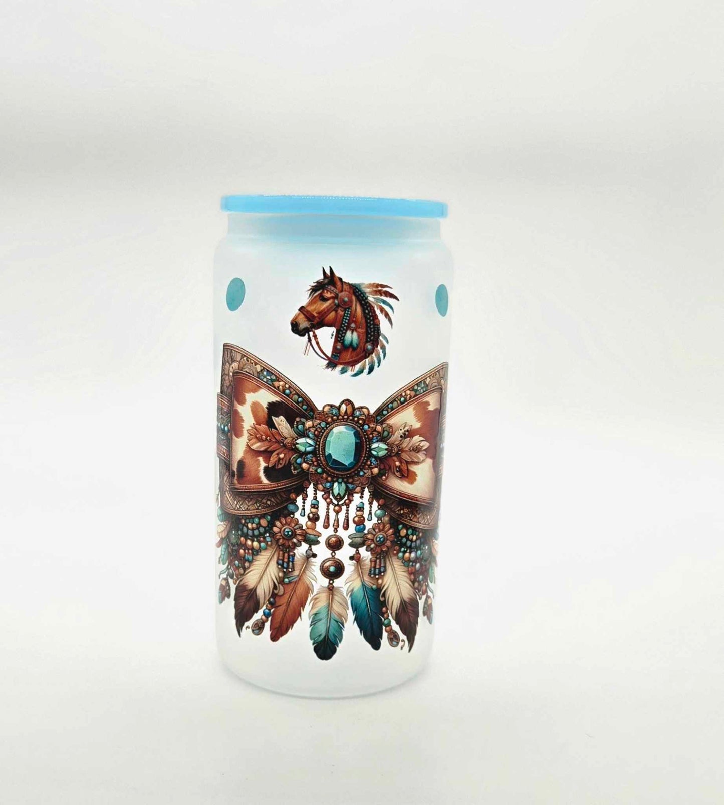 Western Spirit Frosted Glass Tumbler