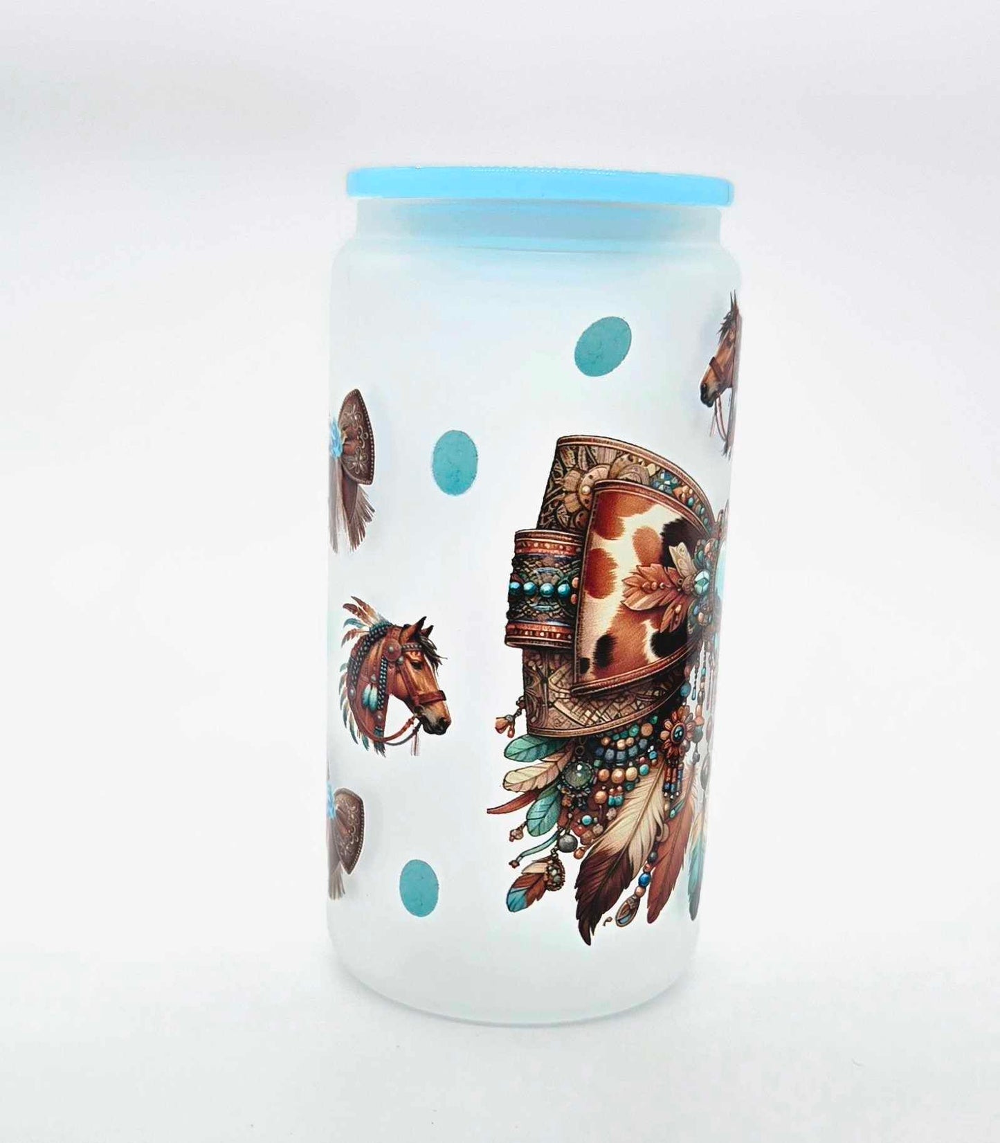 Western Spirit Frosted Glass Tumbler