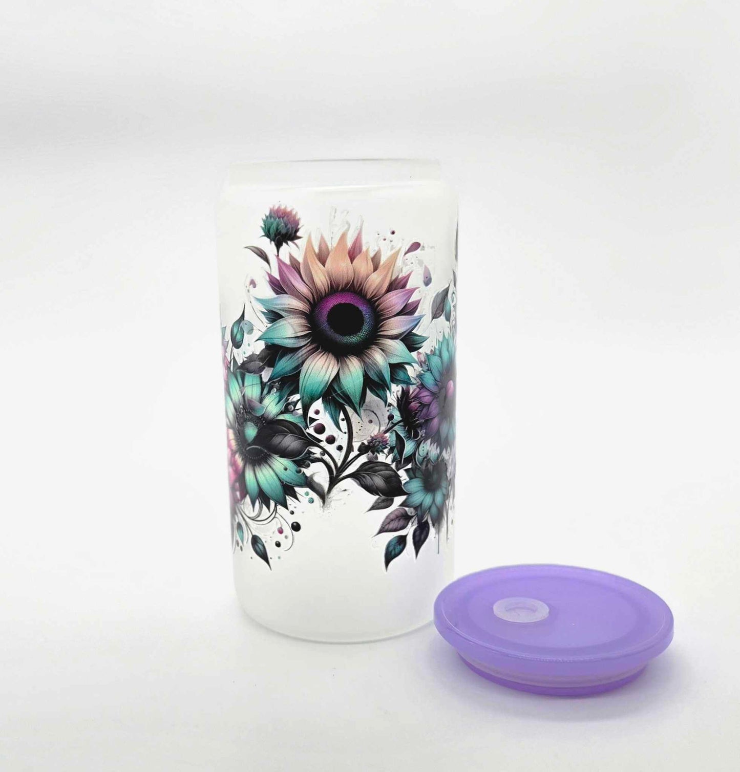 Mystic Bloom Sunflower Glass Tumbler