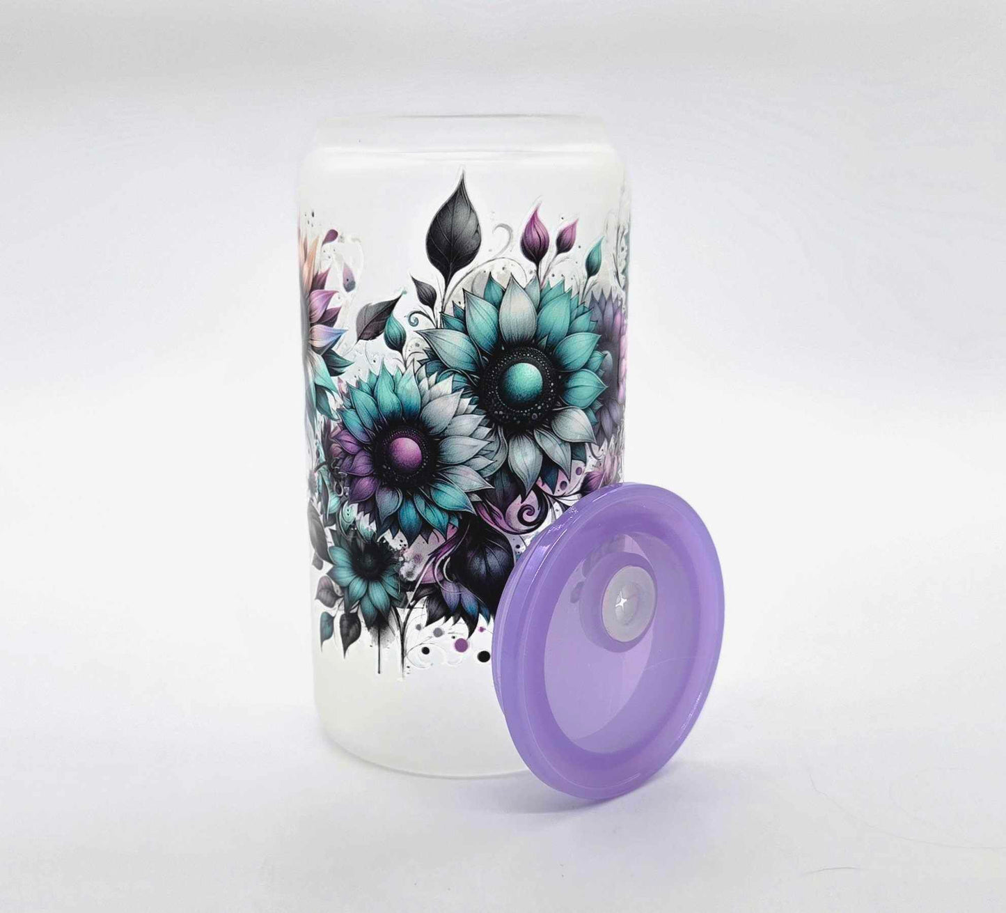 Mystic Bloom Sunflower Glass Tumbler