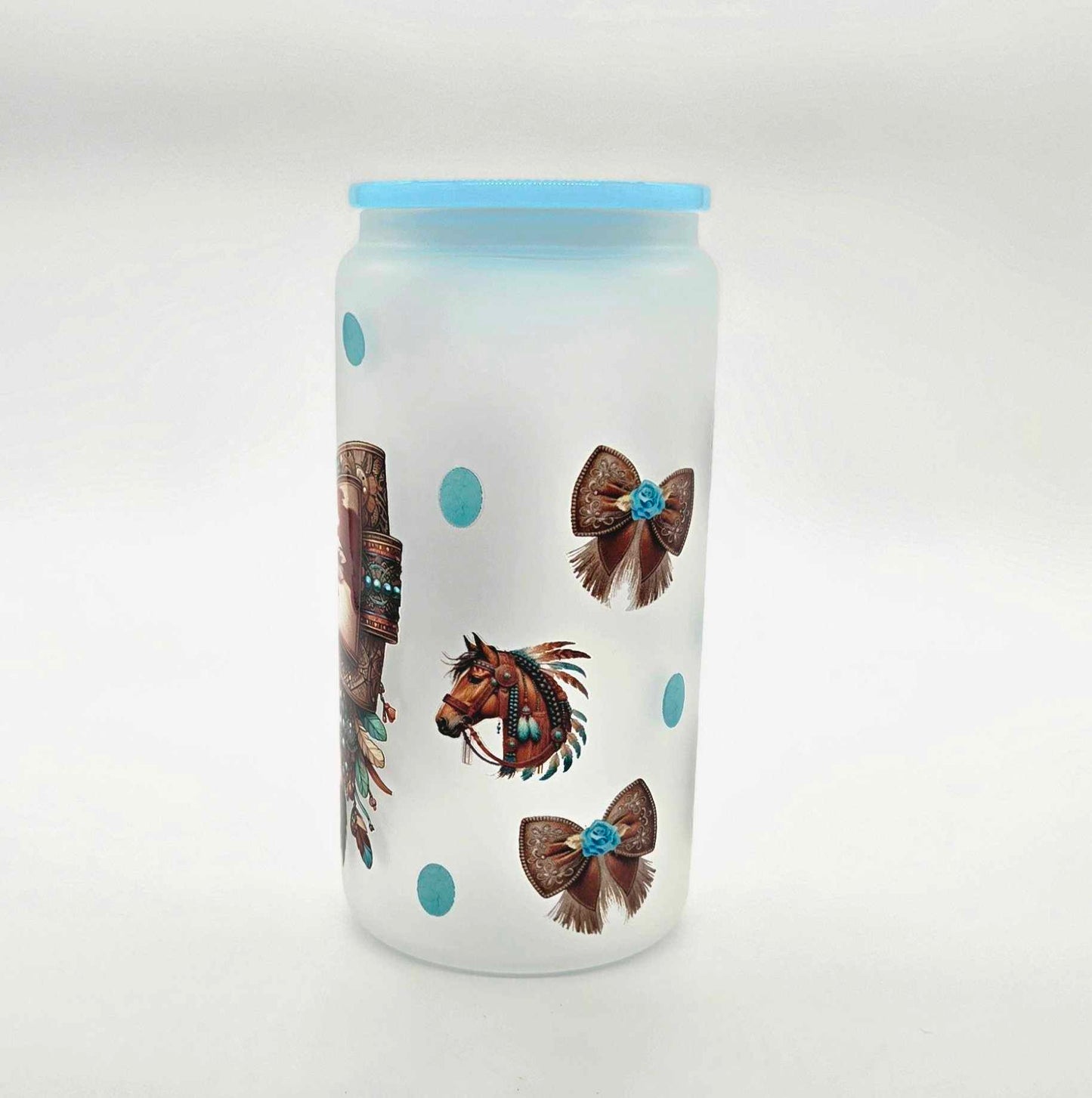 Western Spirit Frosted Glass Tumbler