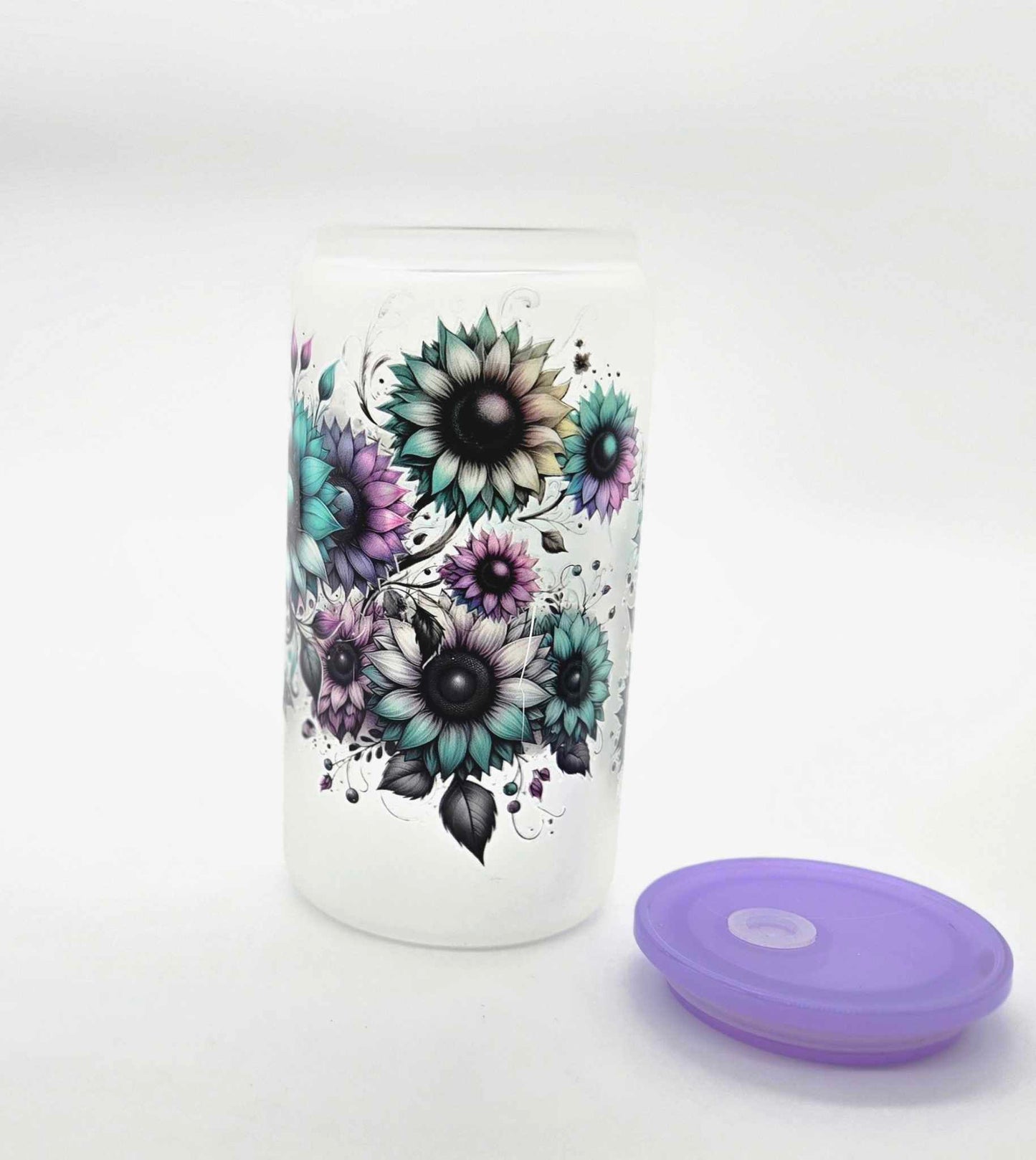 Mystic Bloom Sunflower Glass Tumbler