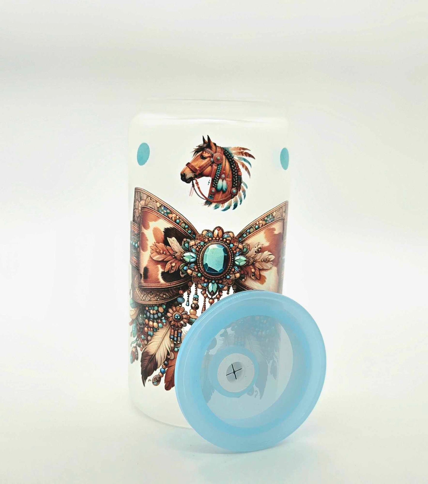 Western Spirit Frosted Glass Tumbler