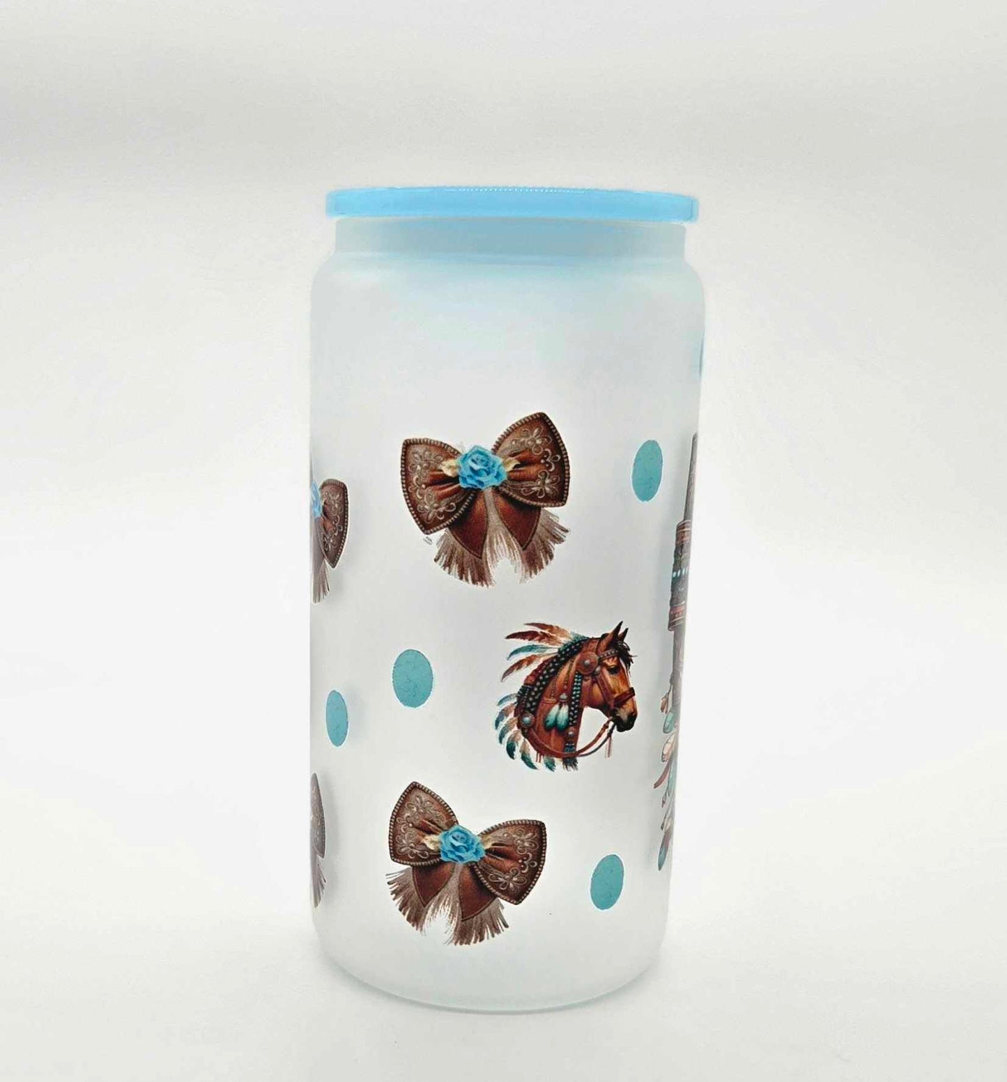Western Spirit Frosted Glass Tumbler