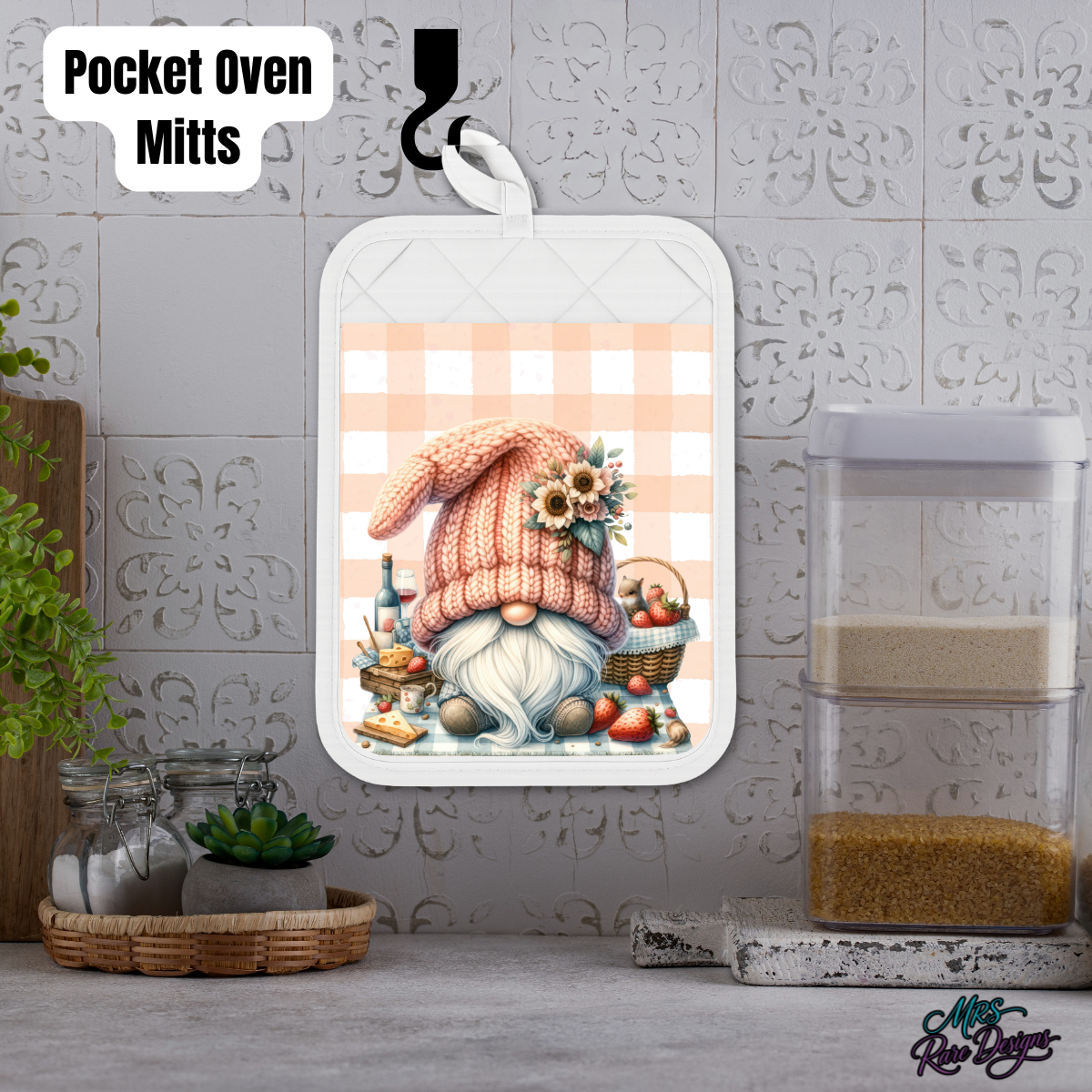 Peach Blossom Gnome Cottage Kitchen Gift Set (Individual or Full Bundle)